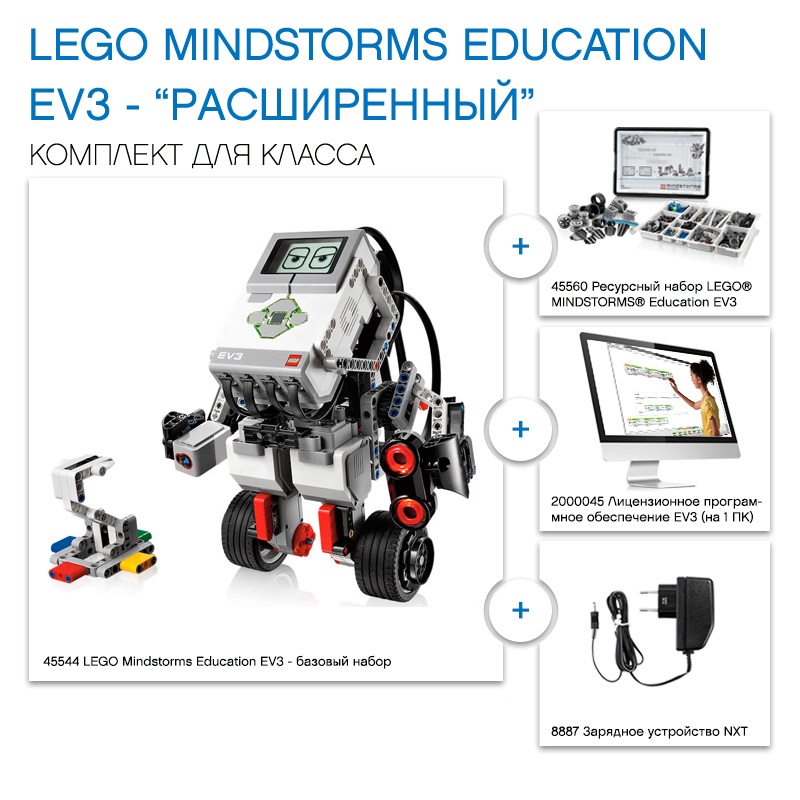LEGO Mindstorms Education EV3 «Расширенный» - Комплект для класса из 4 учеников