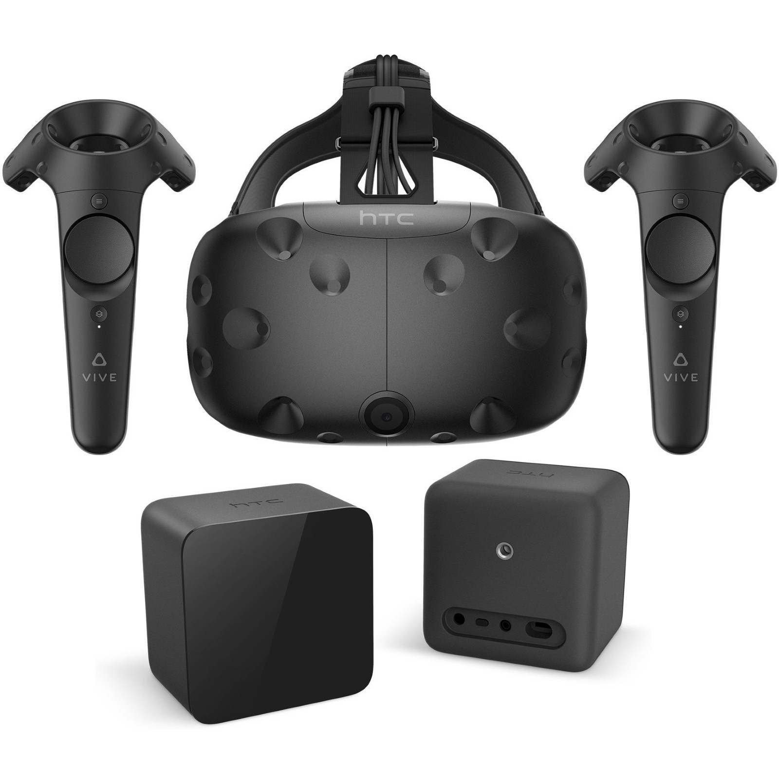 Шлем виртуальной реальности с базовьши станциями и контроллерами в комплекте